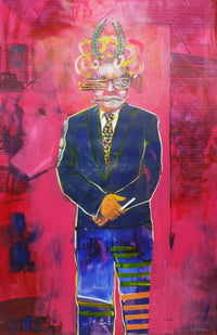 Mohamed Tamimi — Mixed media on flix, 78 × 119 cm (representative image)