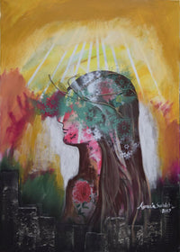 Asma Sbeah — Mixed media On Canvas, 70 × 100 cm (representative image)