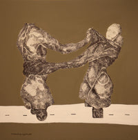 Waead Quyder — Acrylic and Ink on Canvas, 100 × 100 cm (representative image)