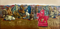 Adel Moustafa — Mixed media on canvas , 100 × 50 cm (representative image)