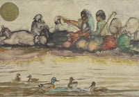 Yassin Mohamadawi — watercolour on paper, 29 × 20 cm (representative image)