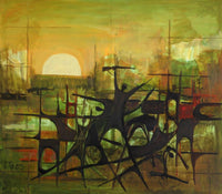 Rafei Jasem — Oil on Canvas, 80 × 70 cm (representative image)