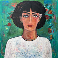 Omar Alfayoumi — Acrylic on canvas , 120 × 120 cm (representative image)