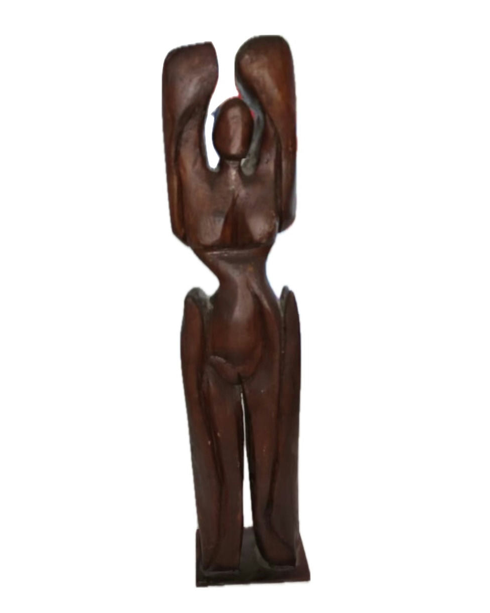 Original Sculptures & Ceramics 'Abstract Female Figure Arms Raised' by Mohammad Bushnaq