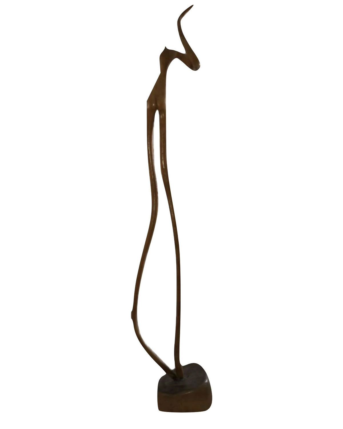Original Sculptures & Ceramics 'Tall Abstract Bronze Standing Figure' by Mohammad Bushnaq