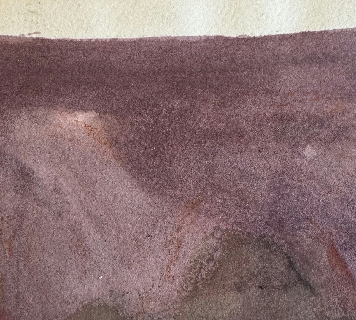 Original Mixed media 'Abstract Brown and Purple Wash Landscape' by Mohammad Bushnaq