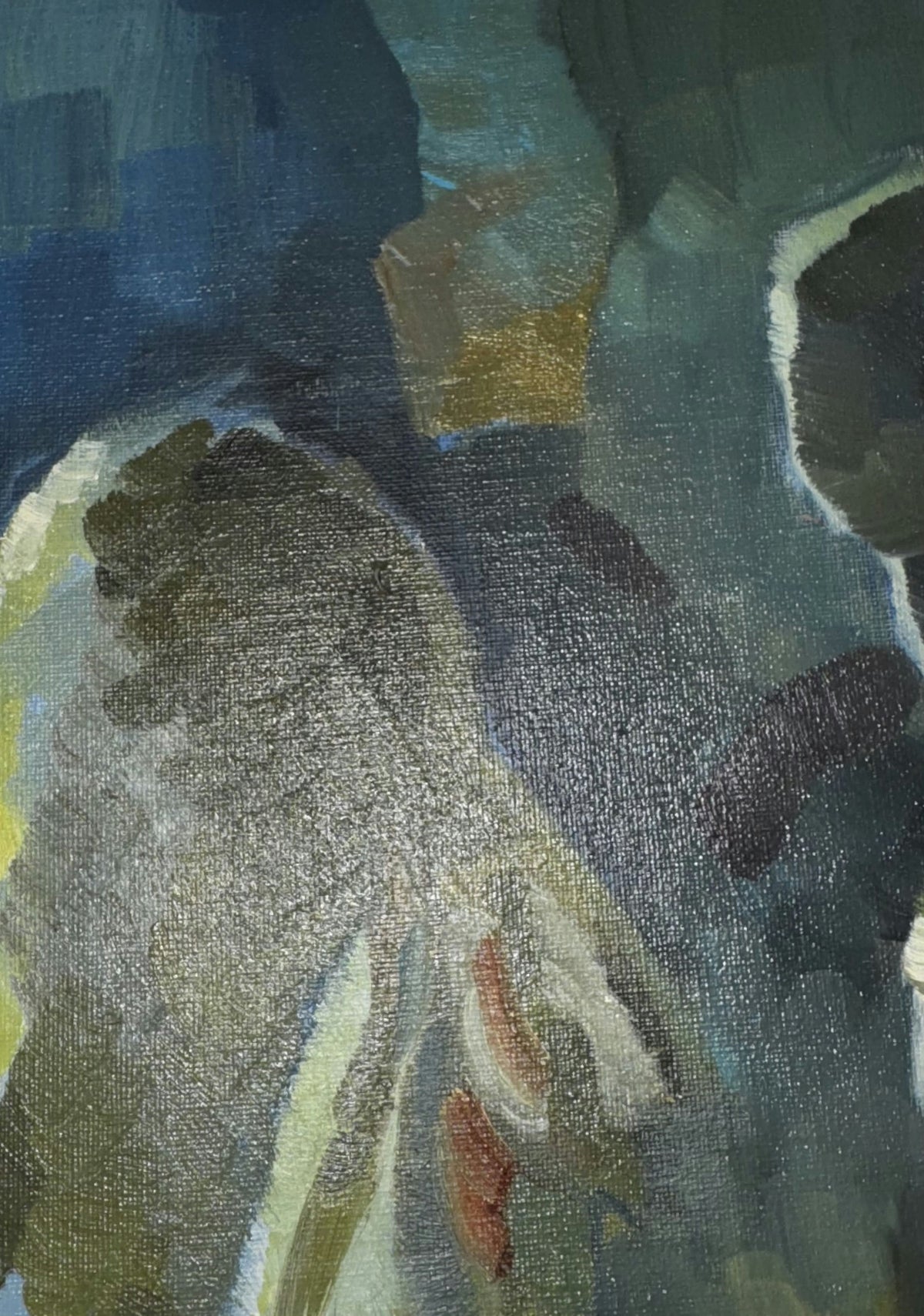 Original Mixed media 'Dark Tonal Abstract Figure Study' by Mohammad Bushnaq