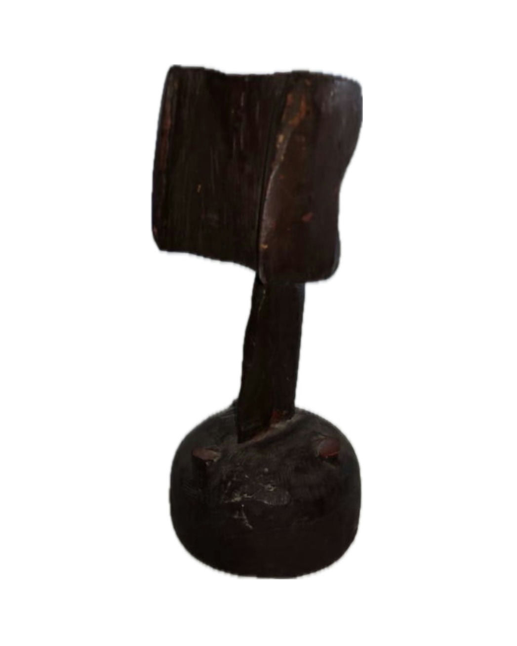 Original Sculptures & Ceramics 'Abstract Dark Wood Figure Sculpture' by Mohammad Bushnaq