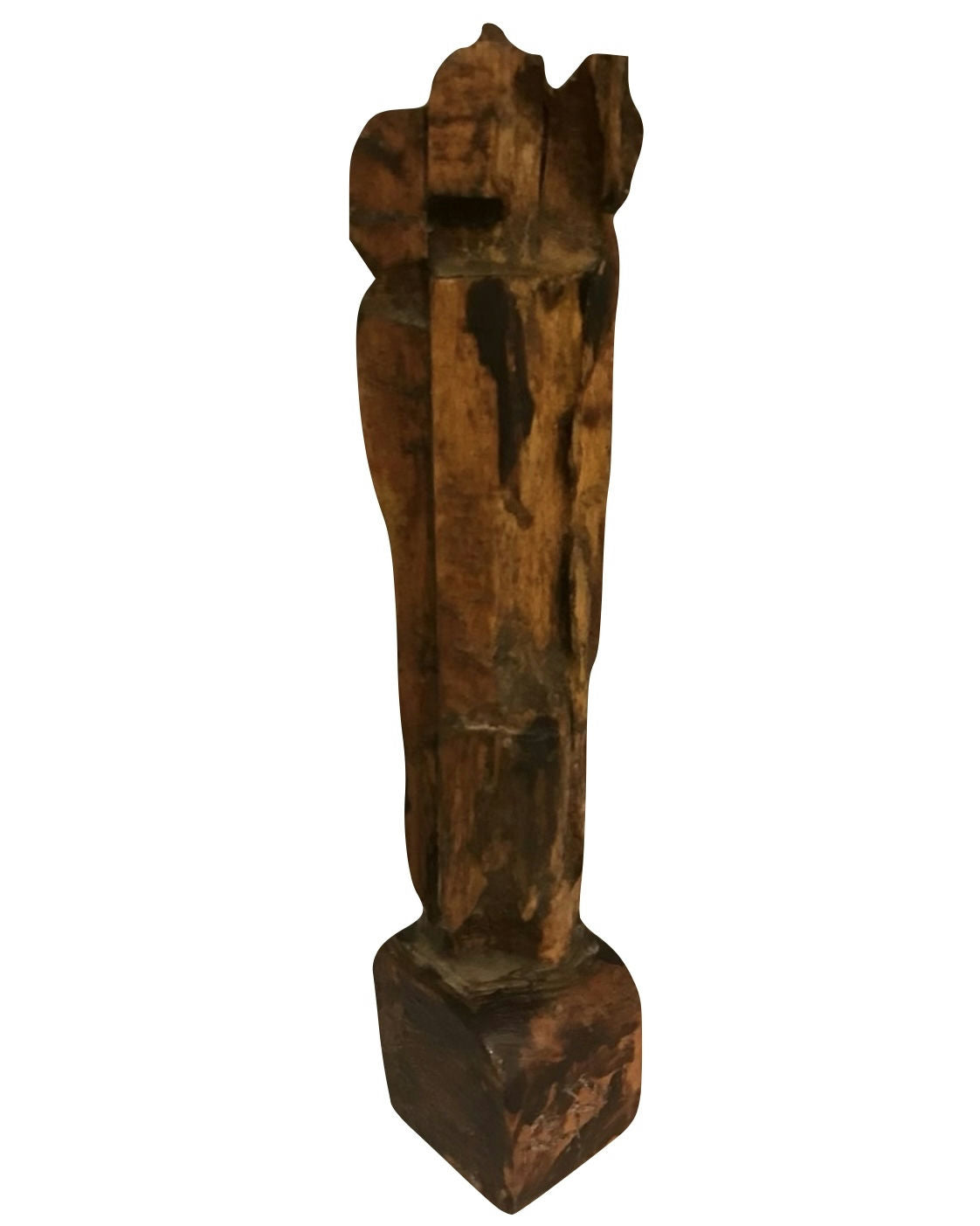 Original Sculptures & Ceramics 'Abstract Standing Figure Wood Sculpture' by Mohammad Bushnaq