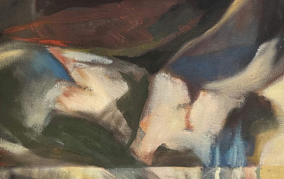 Original Mixed media 'Dark Abstract Shapes and Forms' by Mohammad Bushnaq