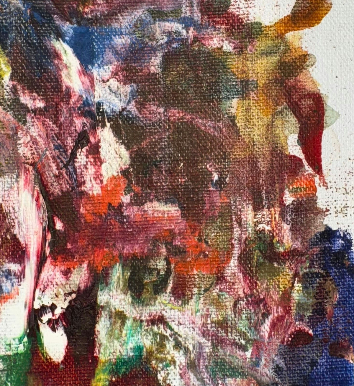 Original Mixed media 'Abstract Mixed Media Colour Study' by Mohammad Bushnaq