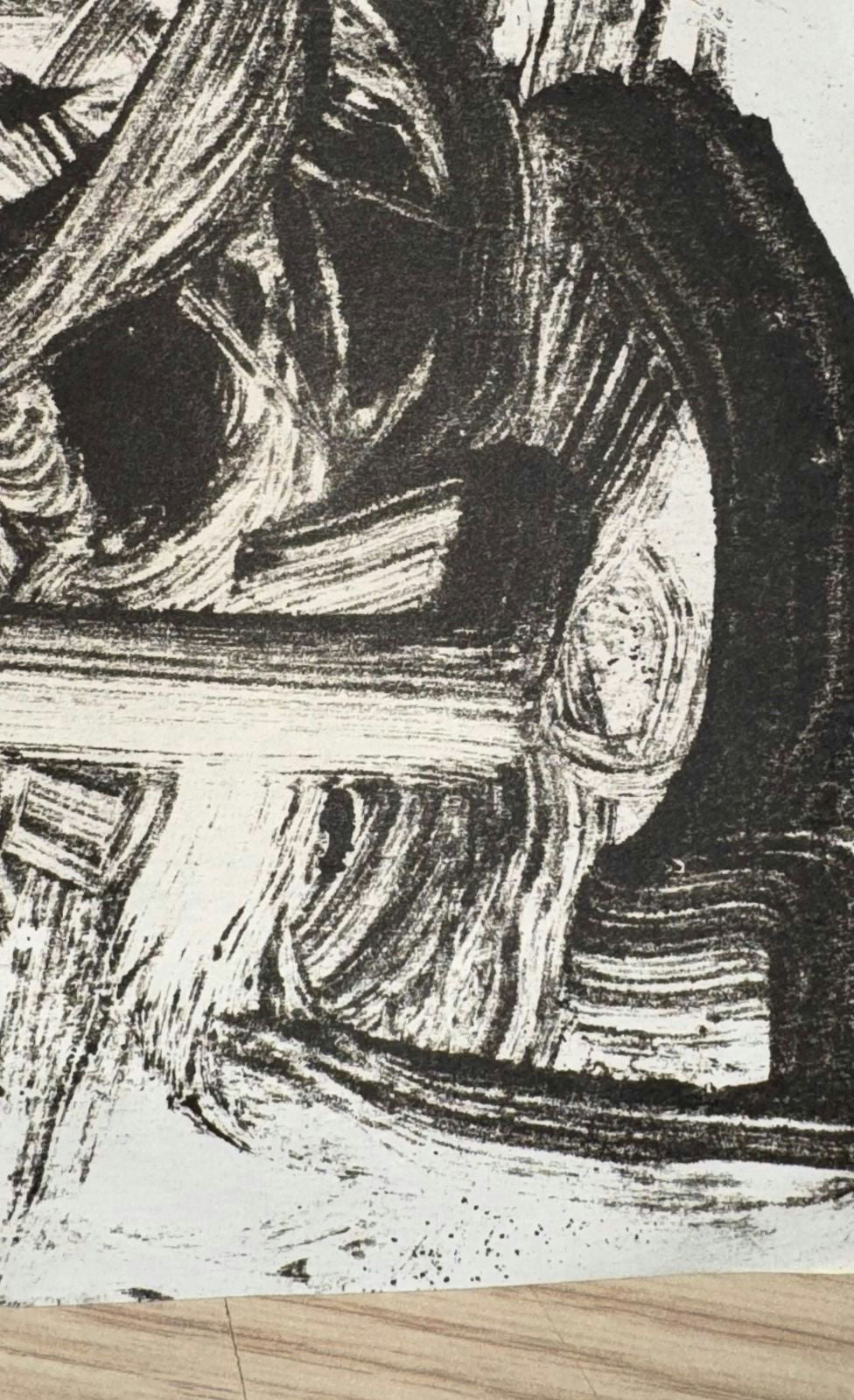 Original Mixed media 'Black and White Abstract Figure Study' by Mohammad Bushnaq