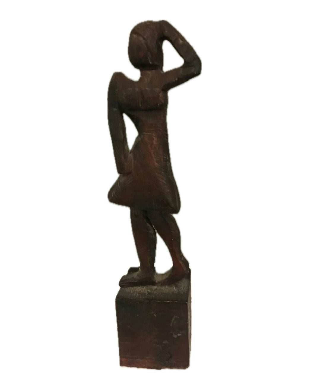 Original Sculptures & Ceramics 'Standing Female Figure on Pedestal' by Mohammad Bushnaq