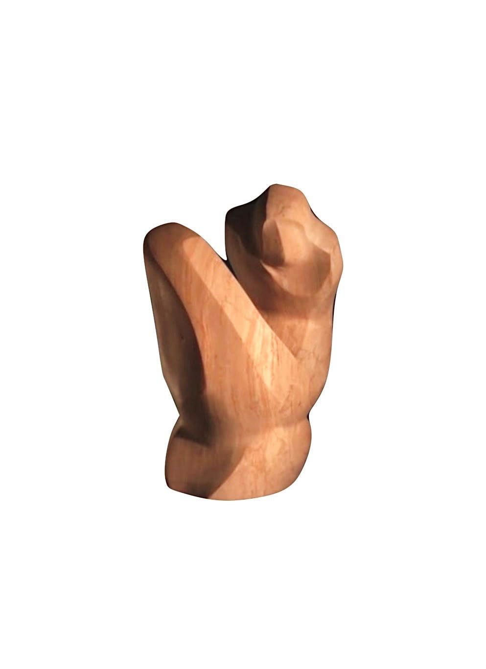 Original Sculptures & Ceramics 'Abstract Figure Carved in Stone' by Yazan Salman 