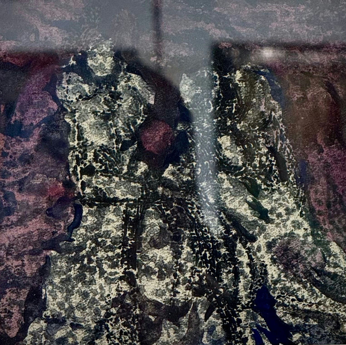 Original Oil 'Dark Textured Abstract Figures' by Mohammad Bushnaq