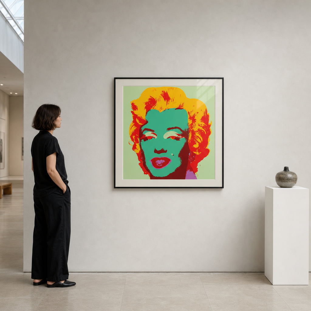 Marilyn Monroe Pop Art Portrait - shown to scale