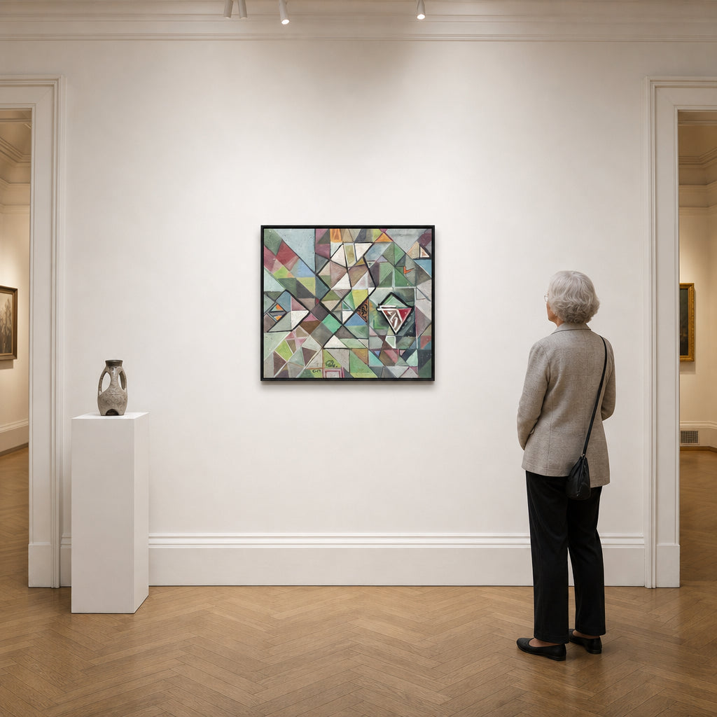 Geometric Triangles Abstract Composition - shown to scale