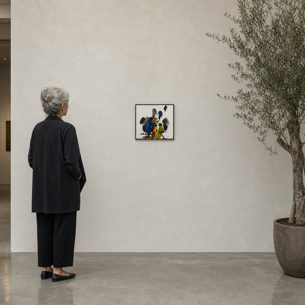 Abstract Figures in Bold Brushstrokes - shown to scale