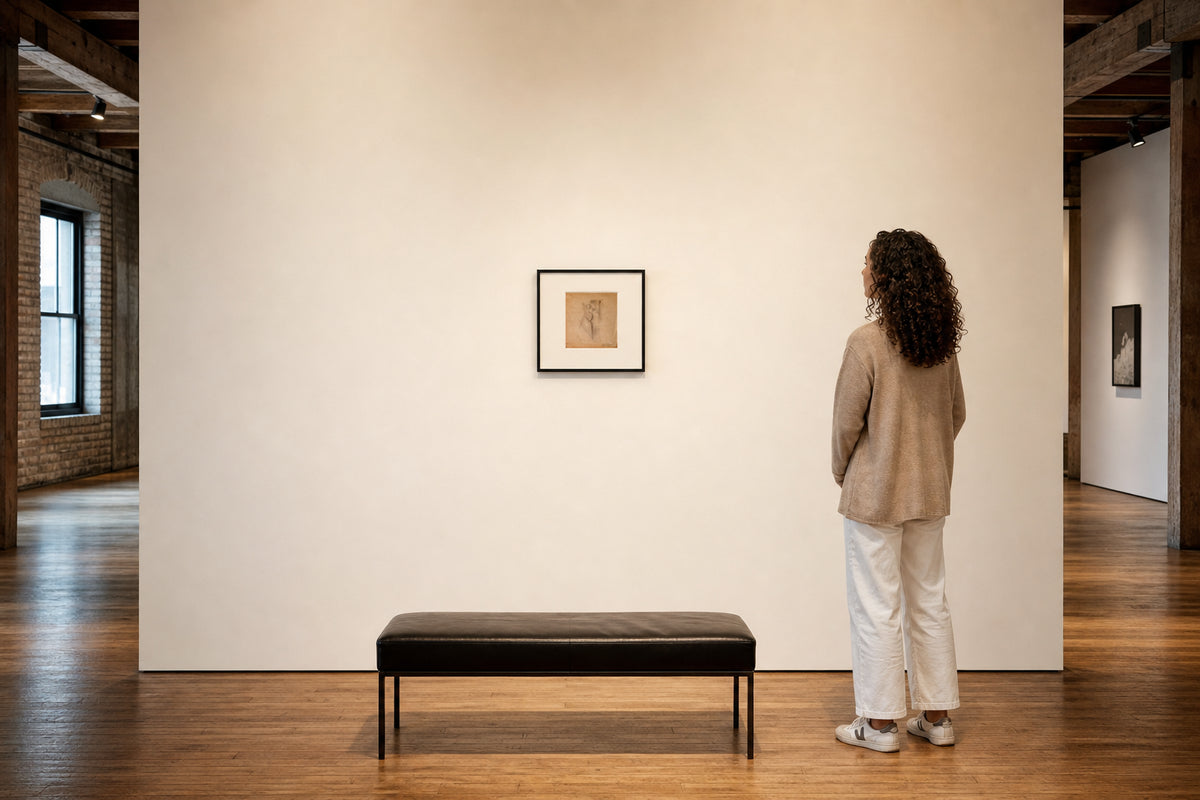 Abstract Figure Study in Grey - shown to scale