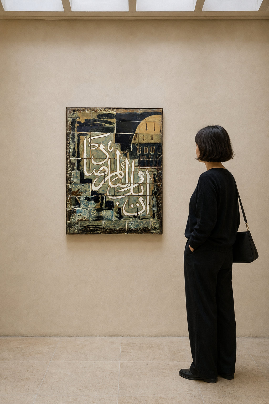 Arabic Calligraphy and Dome of Rock - shown to scale