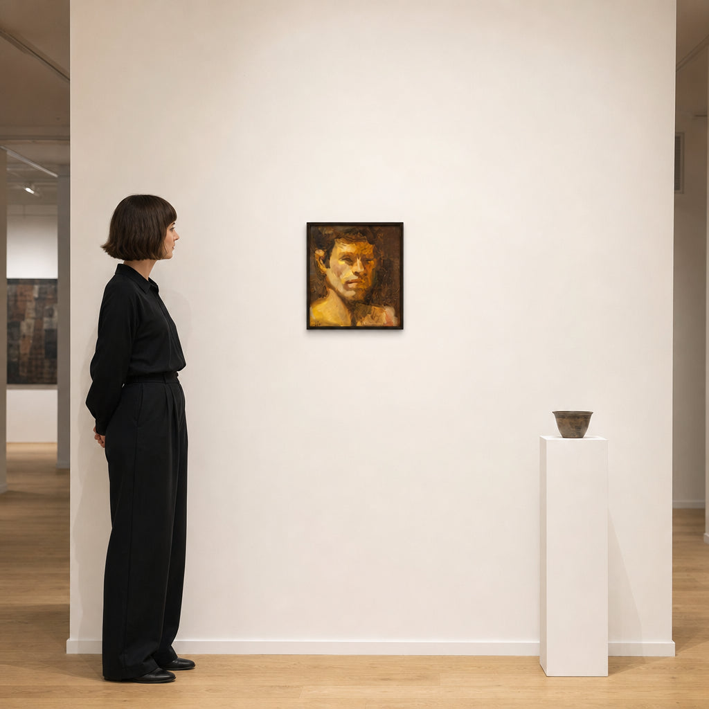 Portrait of a Young Man - shown to scale