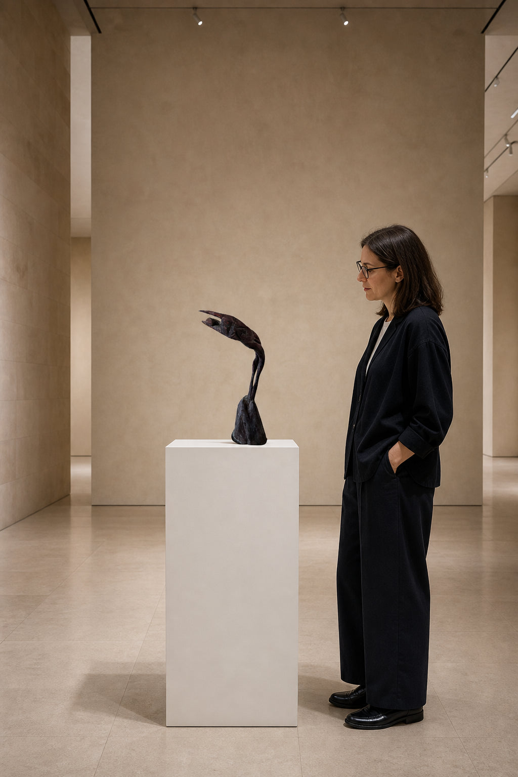 Abstract Figure Diving Forward - shown to scale
