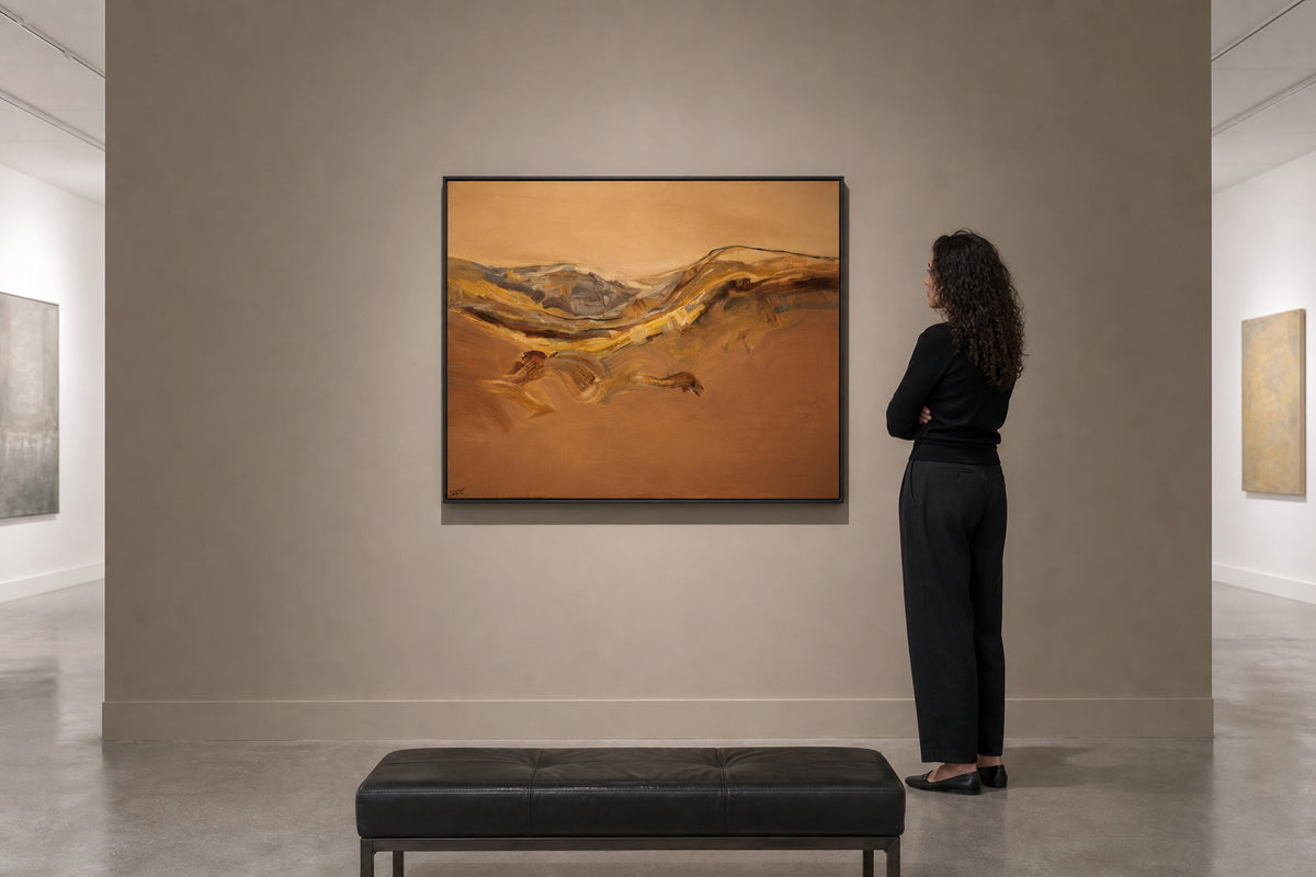 Desert Landscape with Rocky Hills - shown to scale