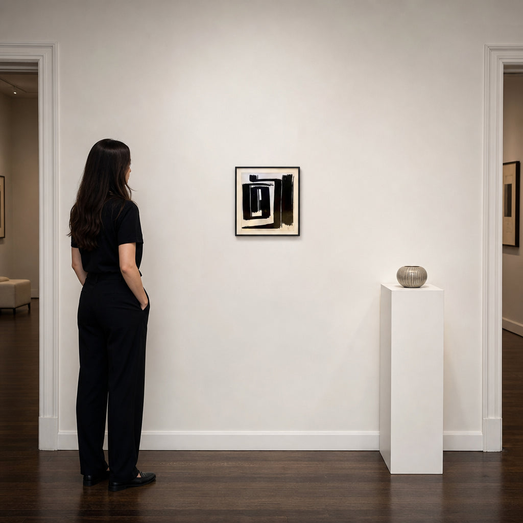 Black and White Abstract Geometric Forms - shown to scale
