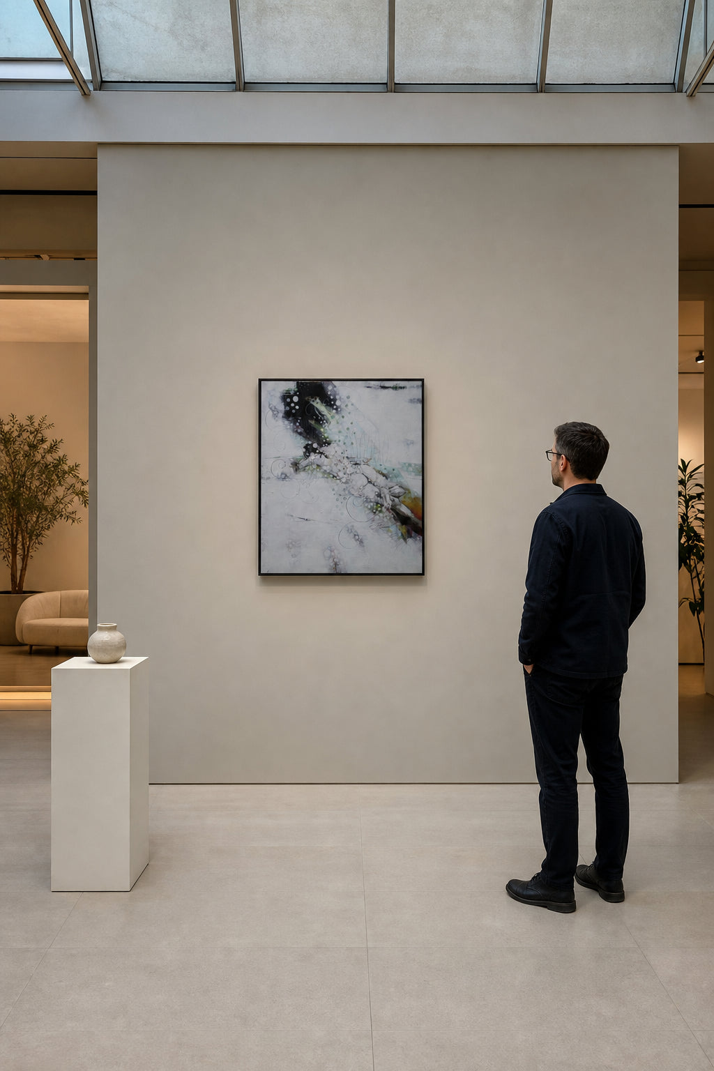 Abstract Figure on White Ground - shown to scale