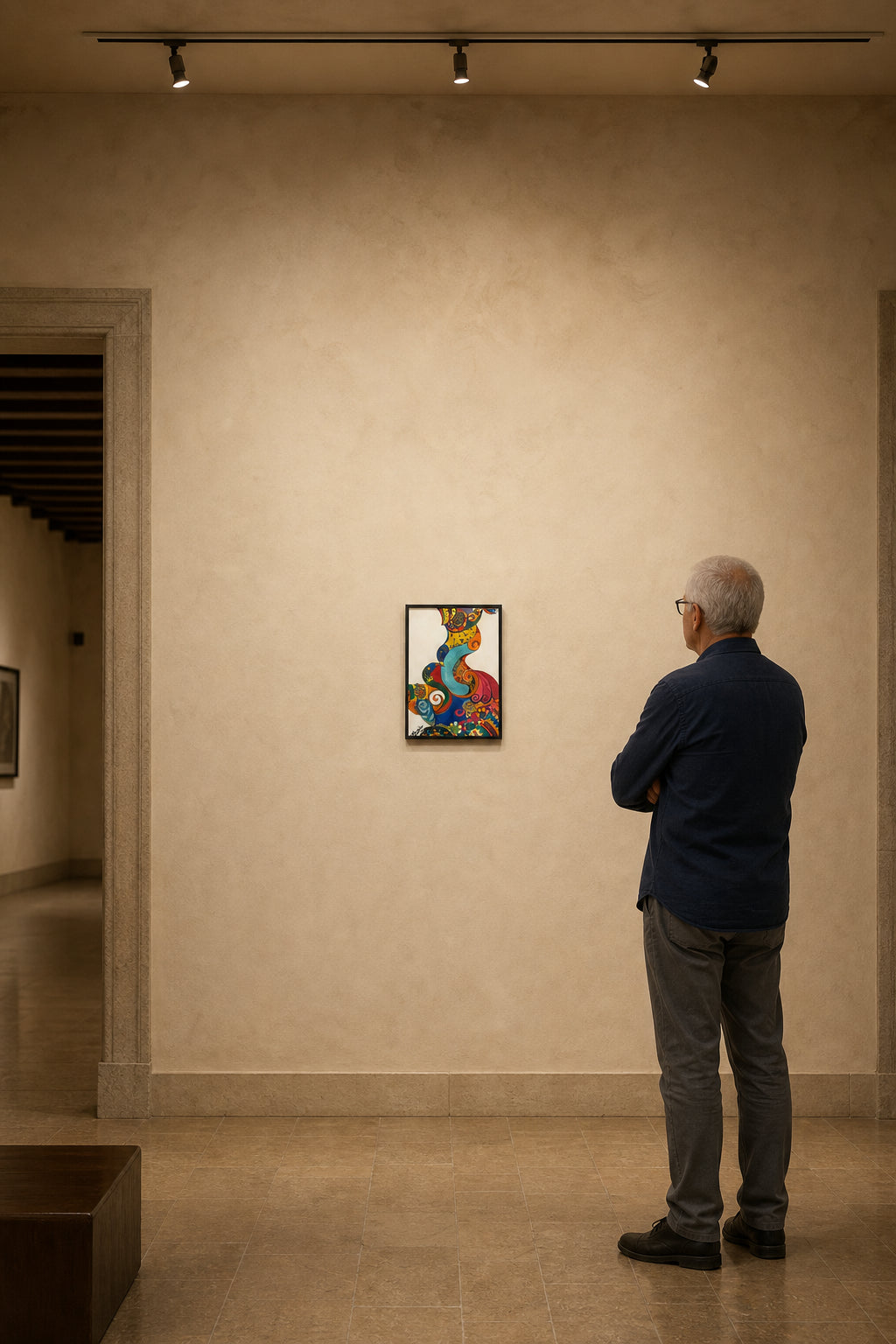 Colourful Abstract Swirling Decorative Forms - shown to scale