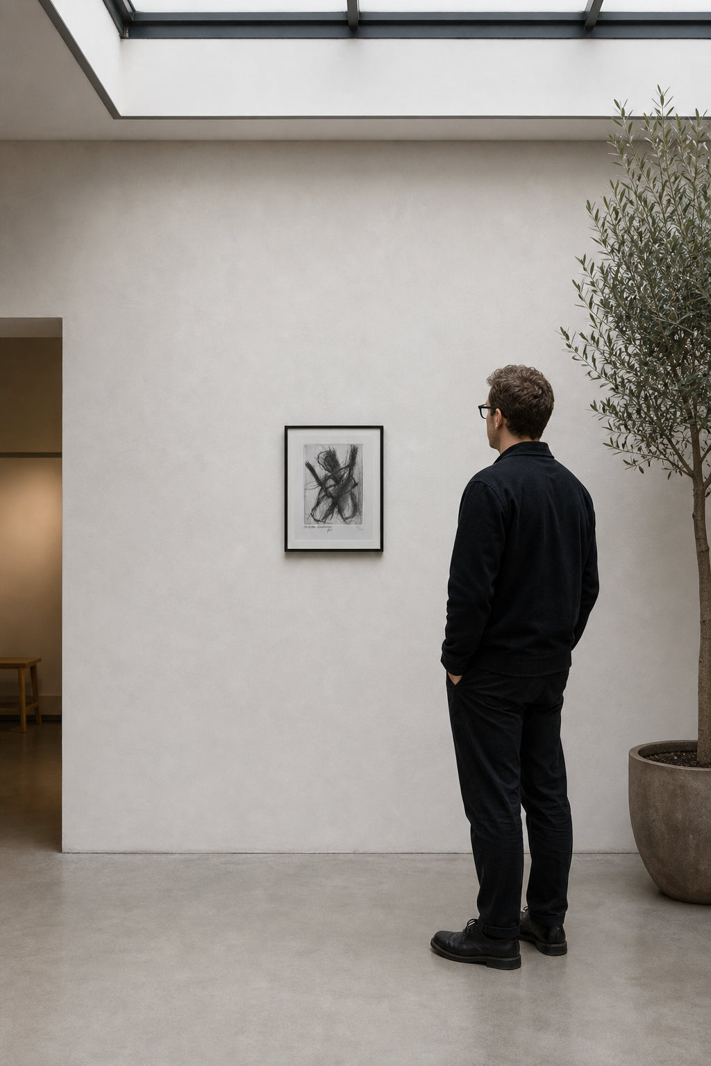 Abstract Figure with Crossed Lines - shown to scale