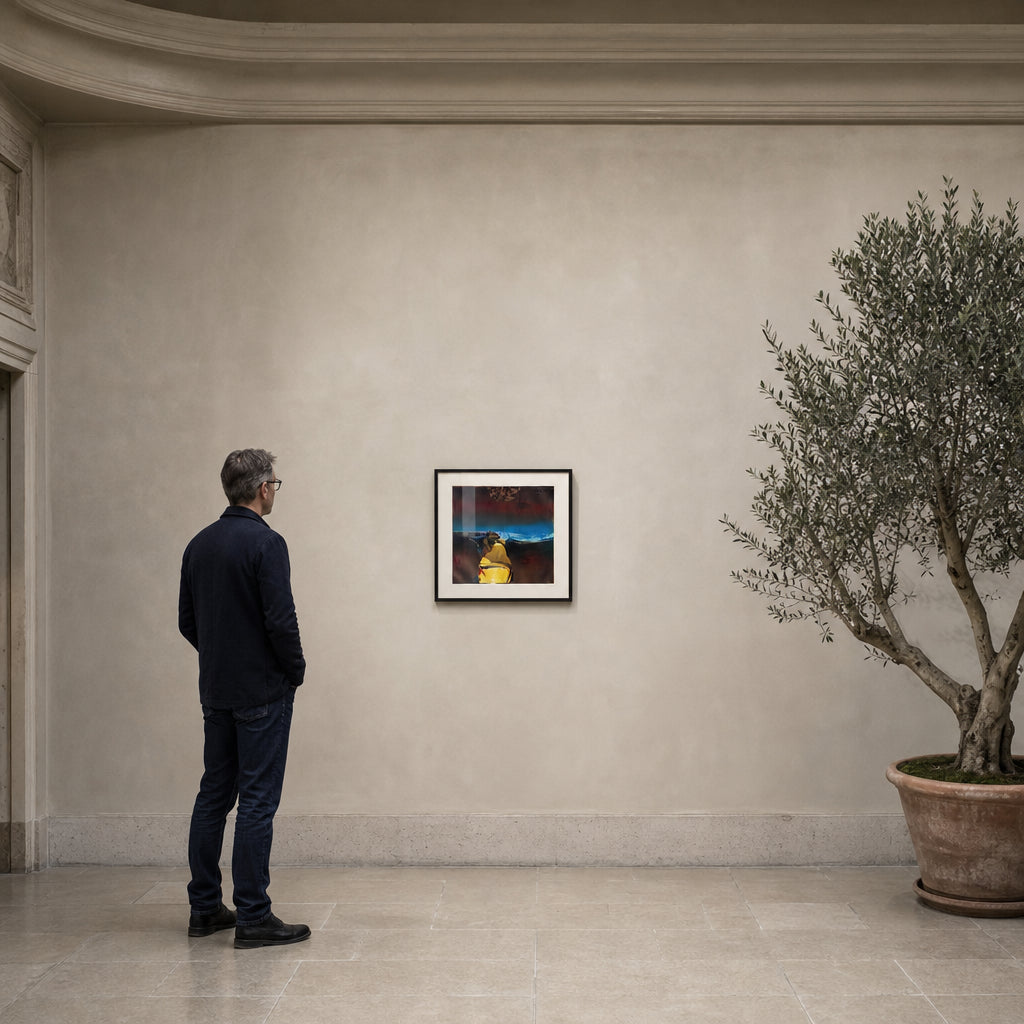 Abstract Figure with Blue Horizon - shown to scale