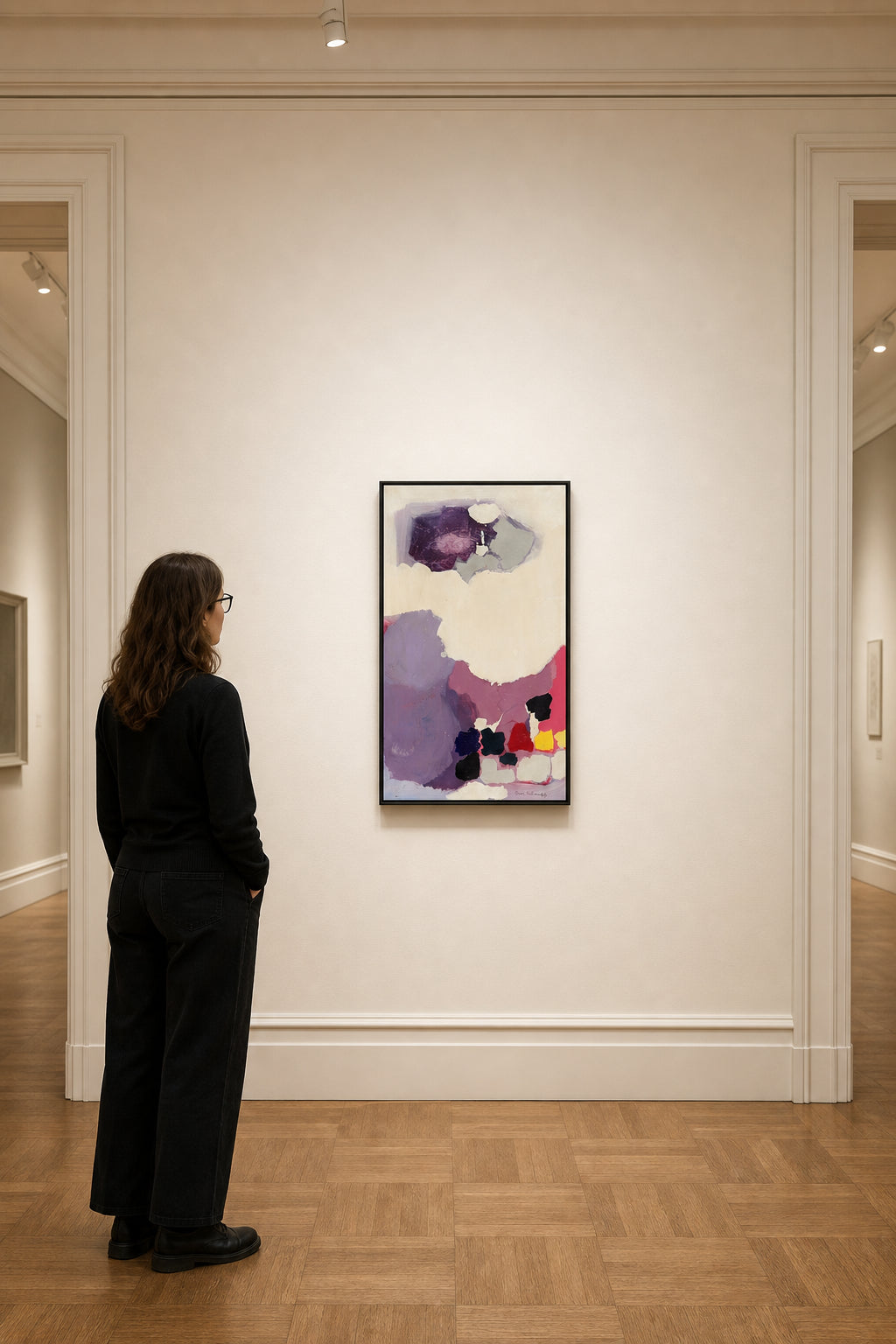 Abstract Purple Pink Color Study - shown to scale
