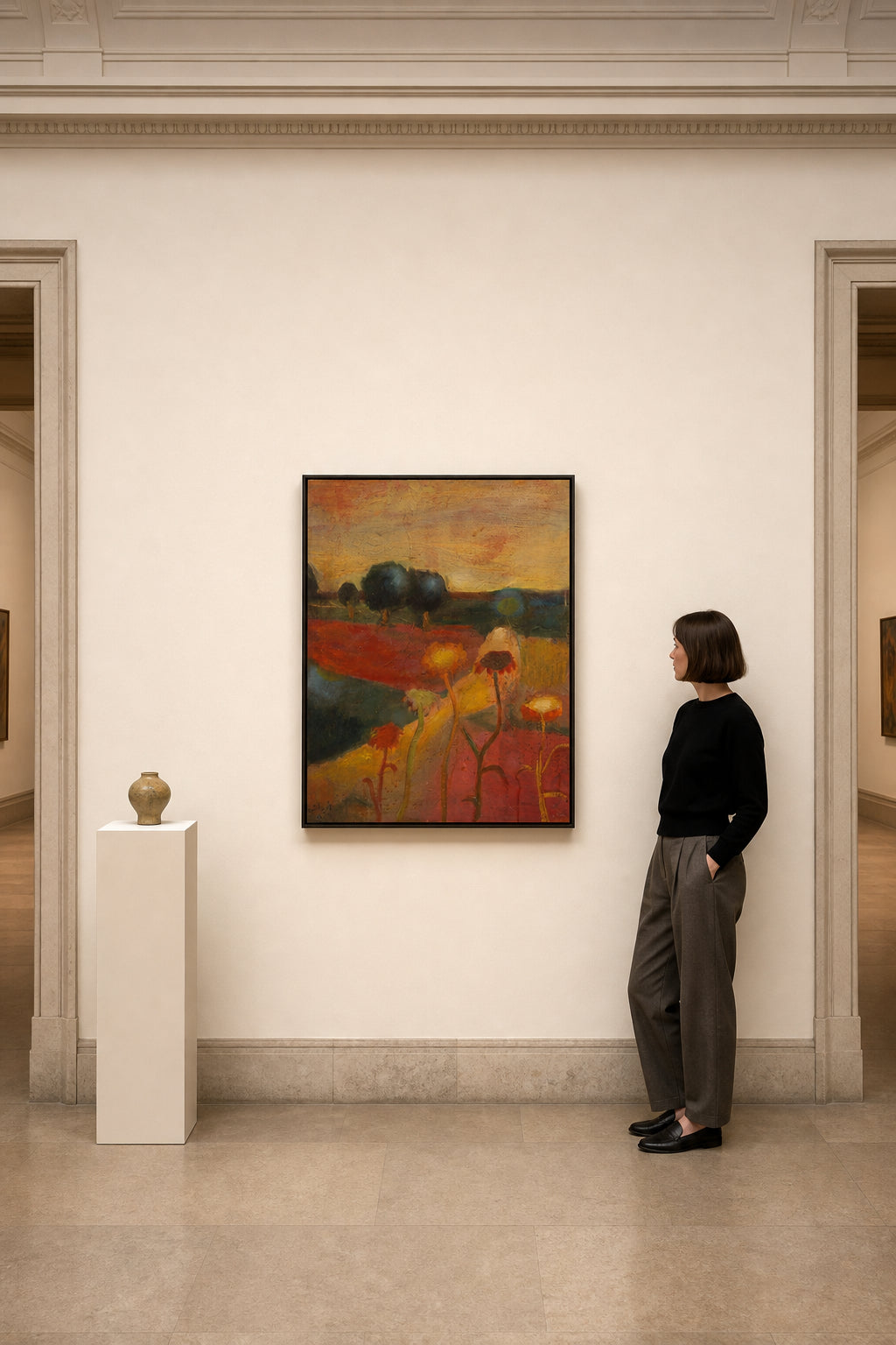 Wildflowers in a Rolling Landscape - shown to scale