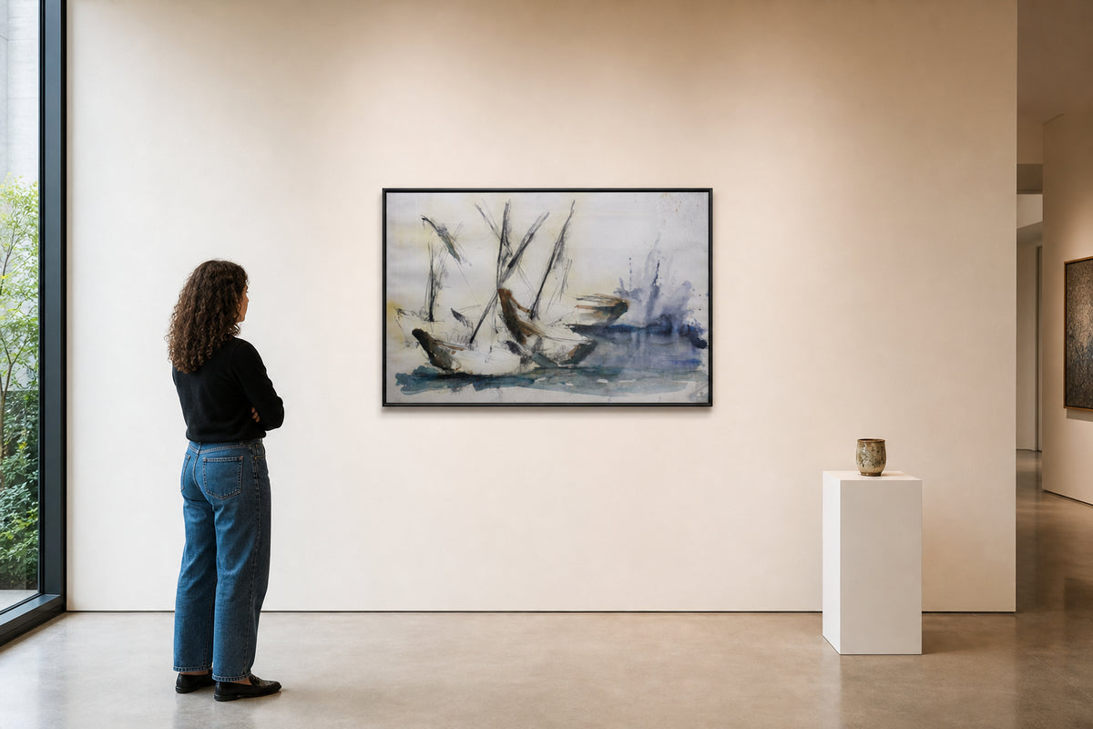Sailing Boats on Water - shown to scale