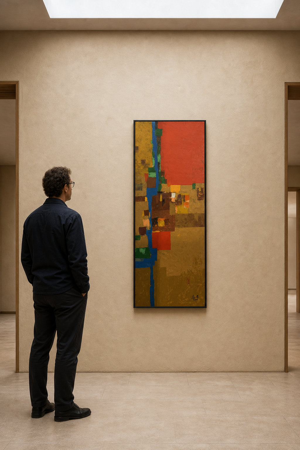 Abstract Geometric Blocks in Bold Colour - shown to scale