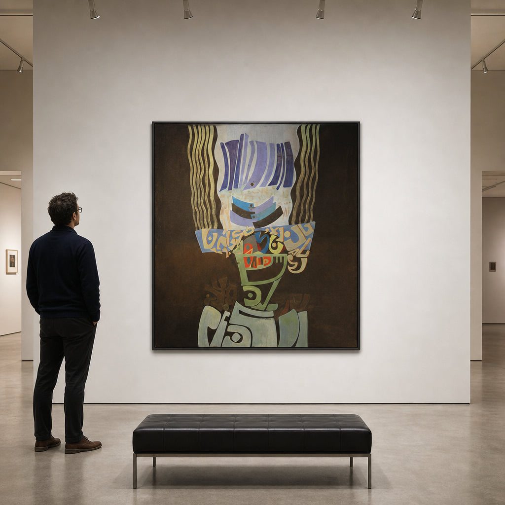 Abstract Figure with Arabic Calligraphy - shown to scale
