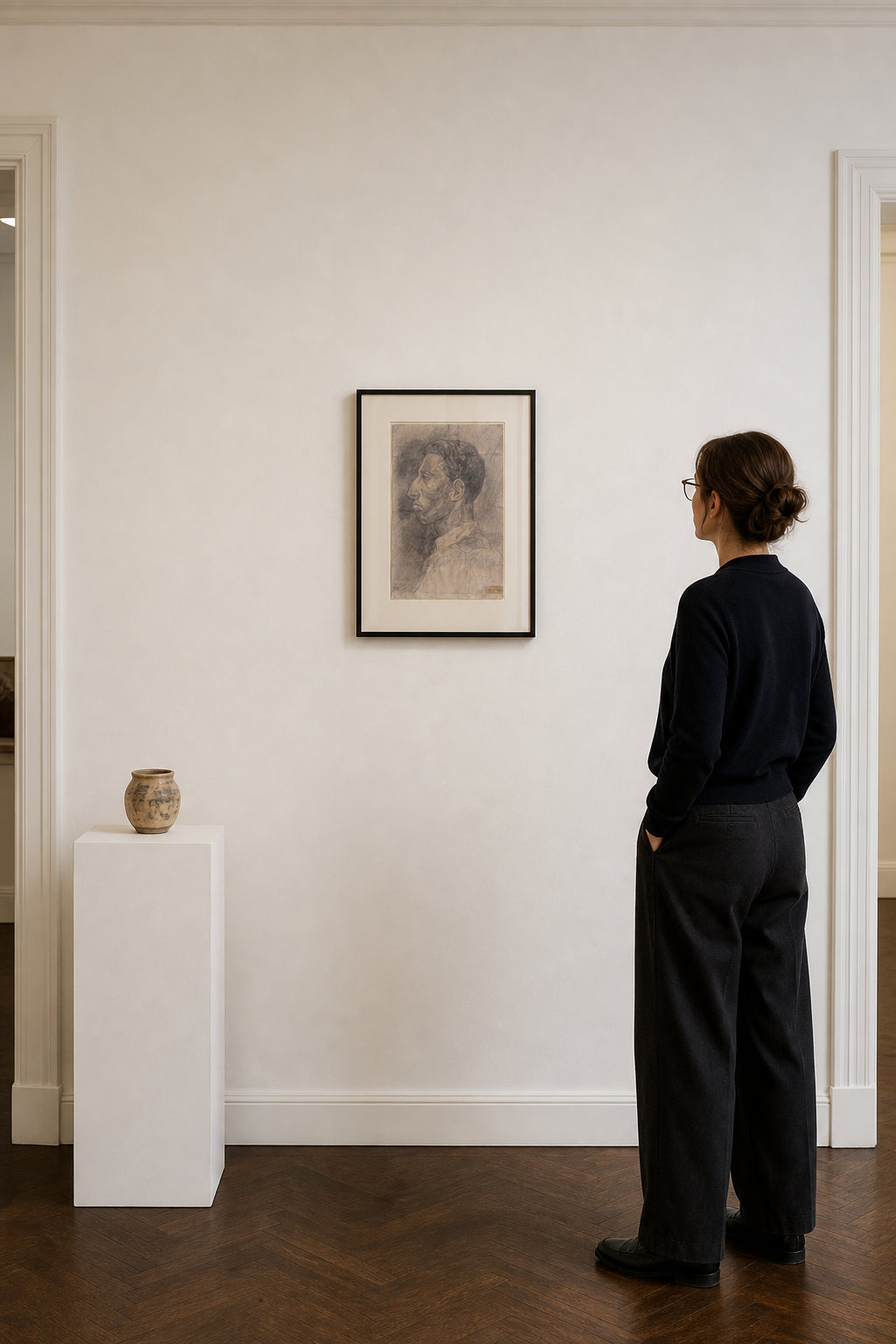 Portrait of a Man in Profile - shown to scale