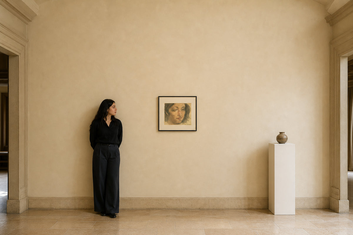 Close-Up Portrait of a Woman - shown to scale