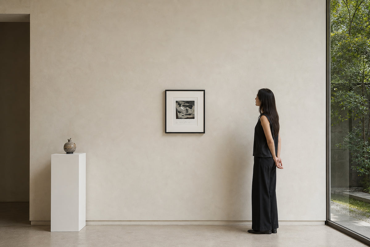 Abstract Geometric Composition with Letters - shown to scale