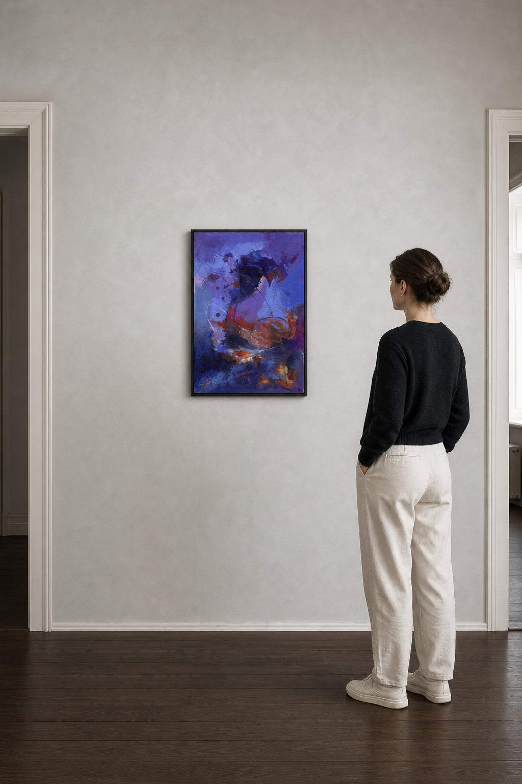 Abstract Blue Purple and Red Forms - shown to scale