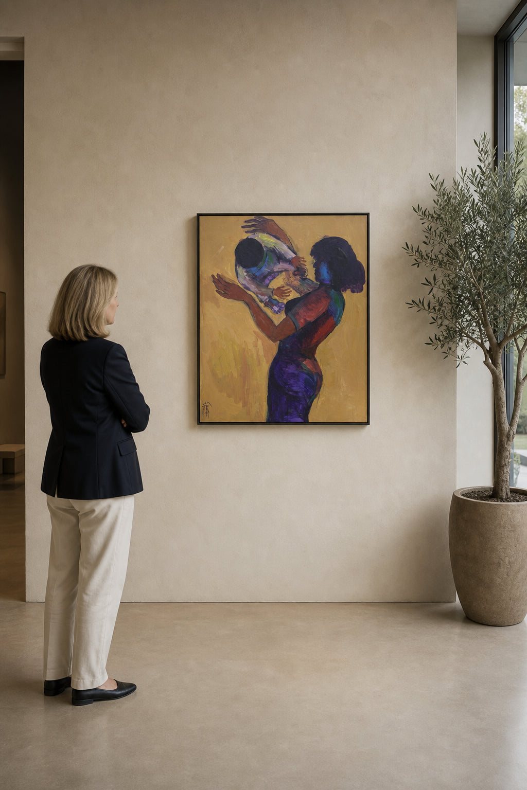 Woman Lifting Child With Hands - shown to scale