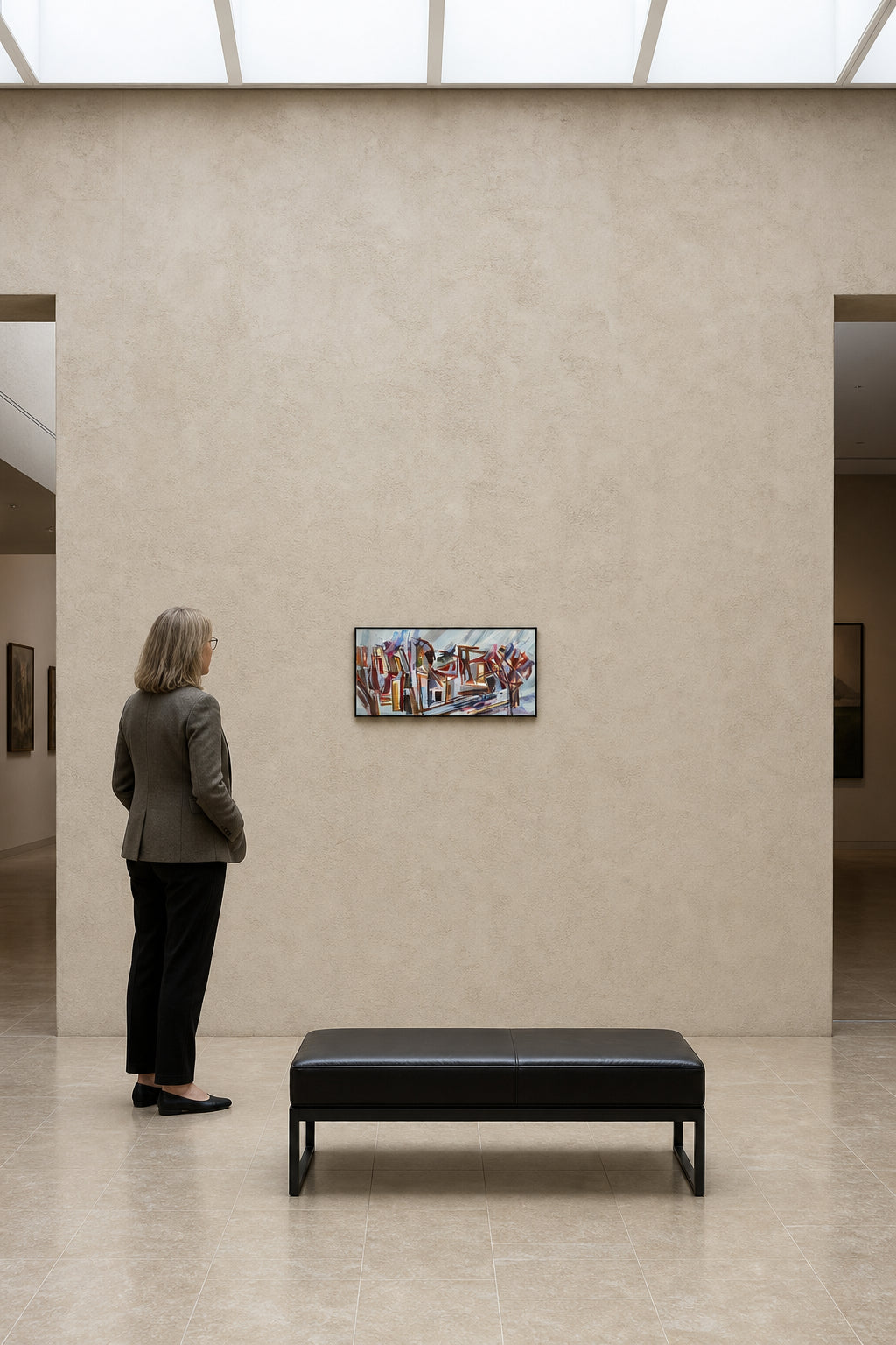 Abstract Fragmented Buildings and Trees - shown to scale