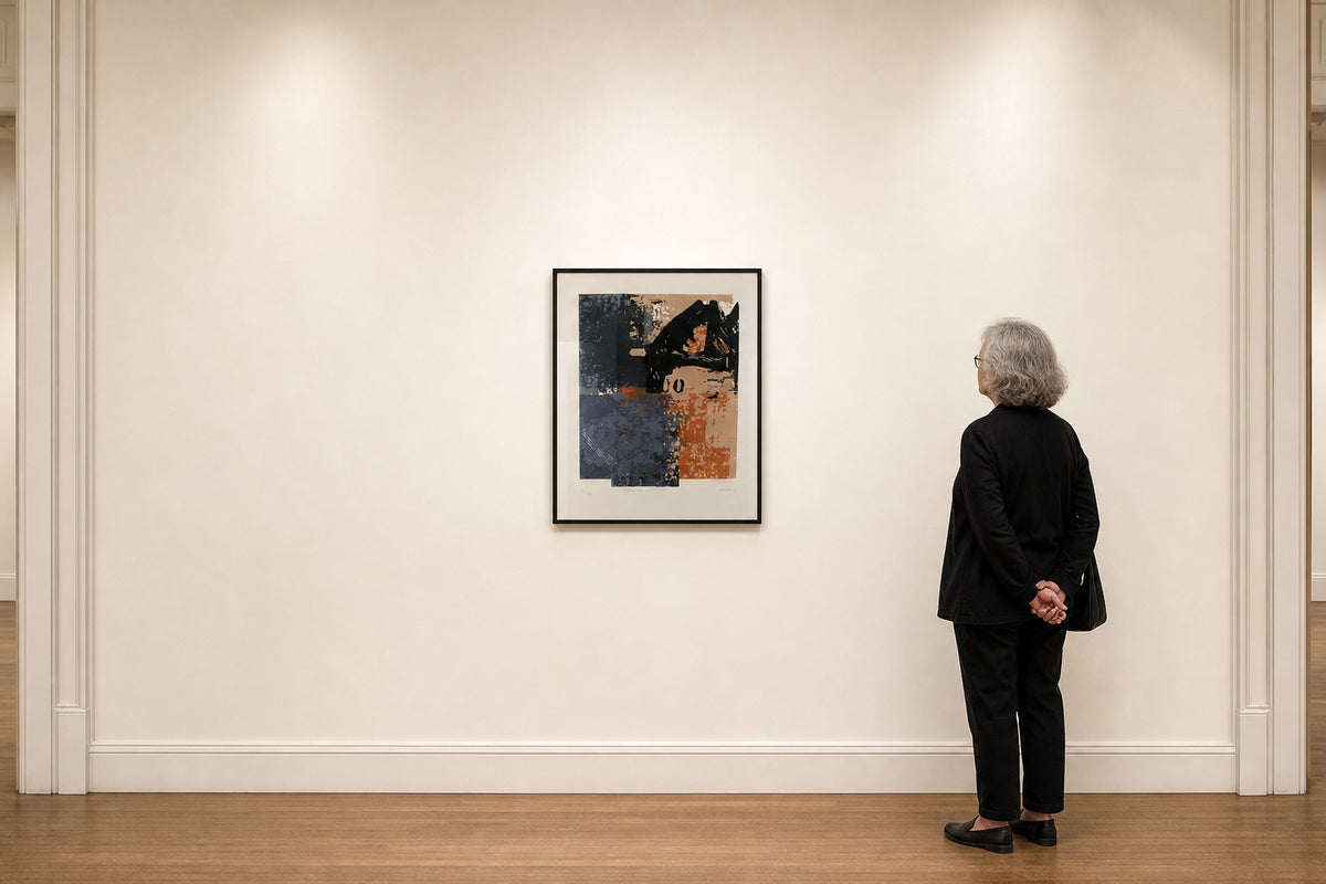 Abstract Improvisation Print - shown to scale