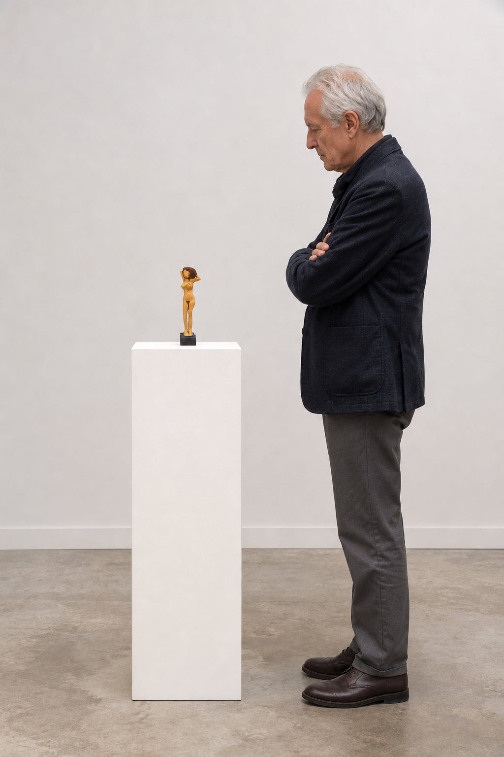 Standing Nude Female Figure Sculpture - shown to scale