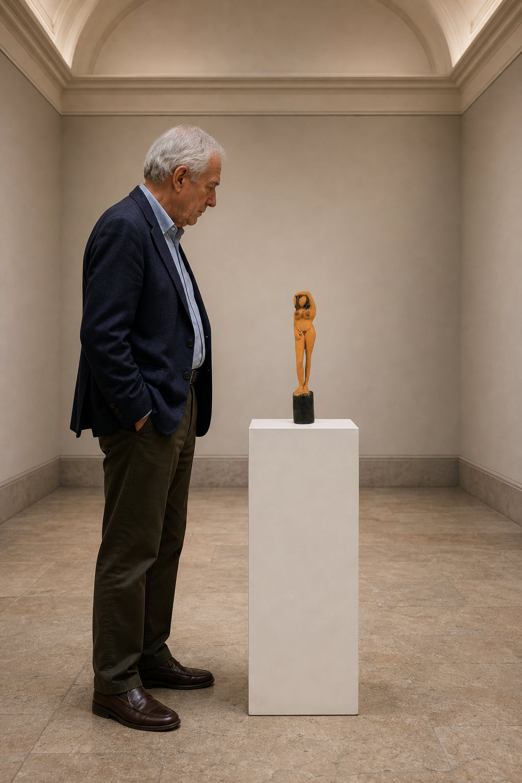 Standing Nude Female Figure Sculpture - shown to scale