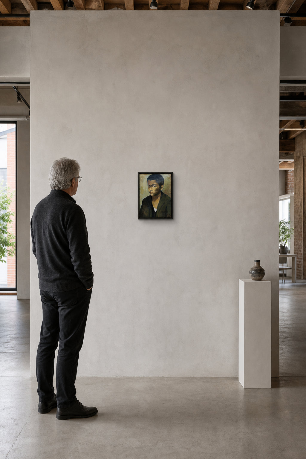 Portrait of a Young Man - shown to scale