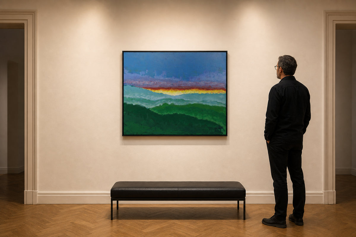 Green Hills at Sunset - shown to scale