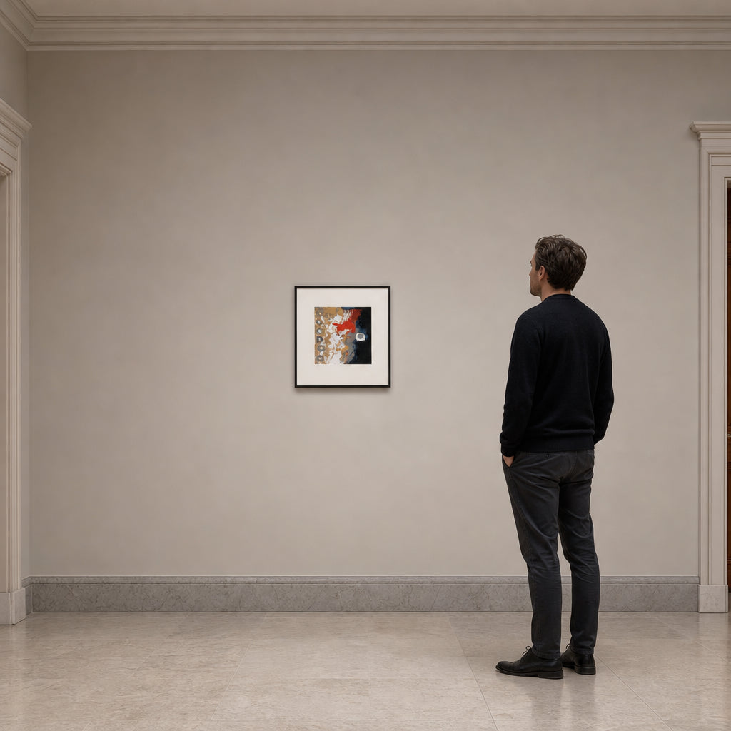 Improvisation Abstract Print - shown to scale