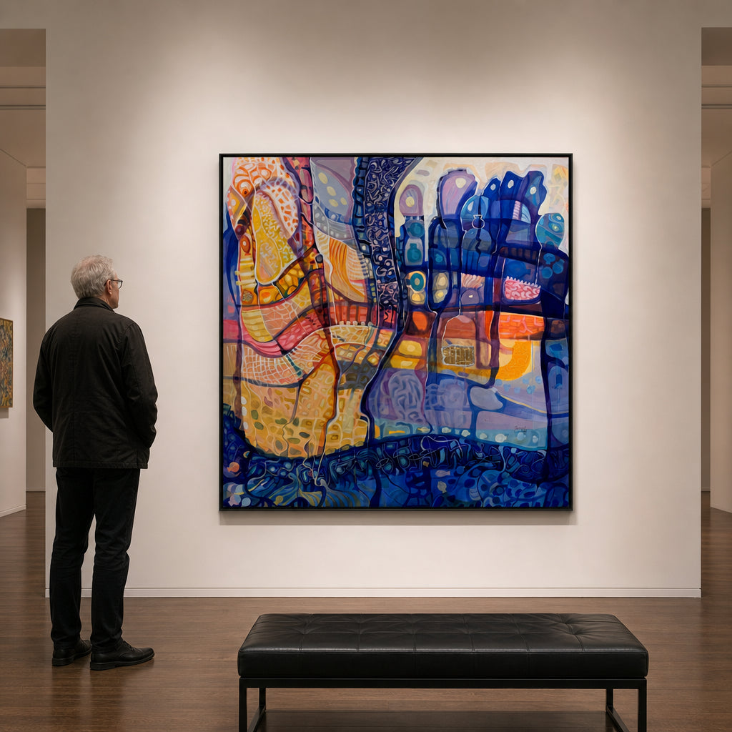 Abstract Forms with Arabic Calligraphy - shown to scale